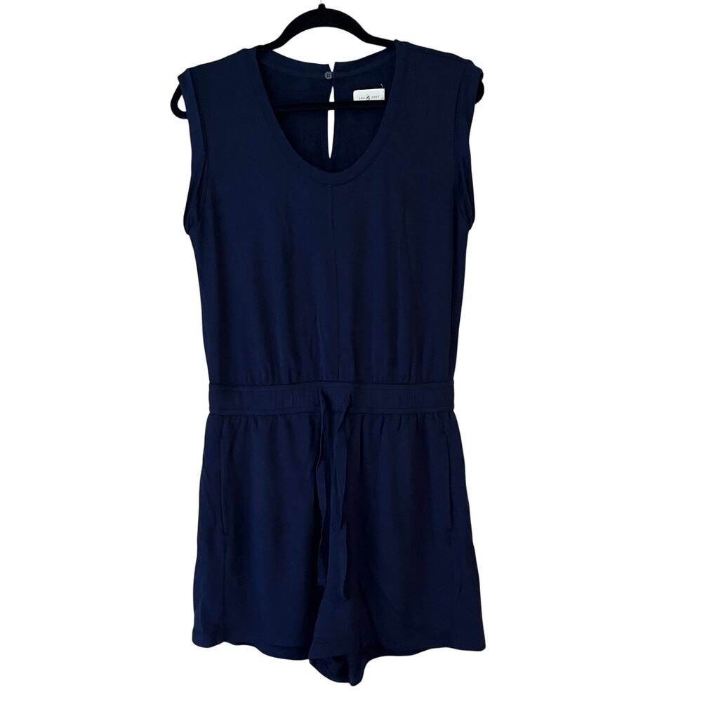 Lou & Grey Signaturesoft Women’s Romper Jumpsuit Small Blue